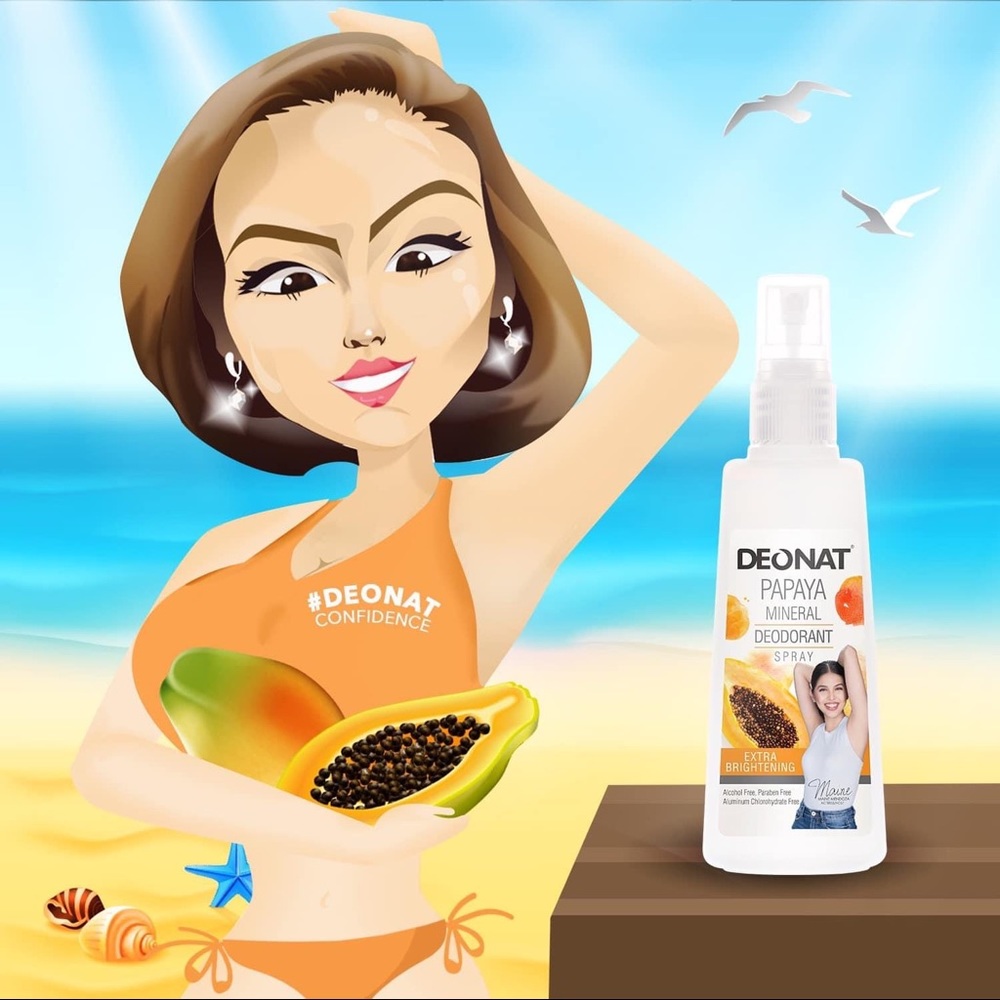 Deonat all natural mineral papaya(papaine) deodorant spray